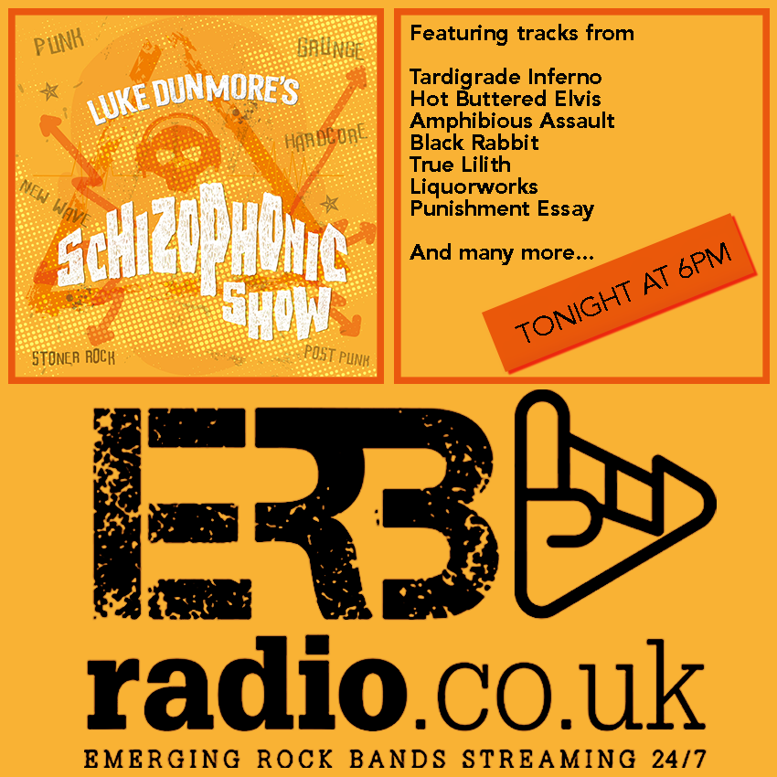 It's Tuesday, the sun is out at ERB central and Luke Dunmore has a blistering #TheSchizophonicShow for you tonight at 6pm with tracks from <a href="/TI_metal/">Tardigrade Inferno</a> // <a href="/GingerWildheart/">Ginger Wildheart</a> // @BrokenBabyBaby // <a href="/chasingnothin_/">sidi hack</a> // @TheMeffs // <a href="/KoreMachina/">Machina Kore</a> // <a href="/truelilith/">True Lilith</a>...