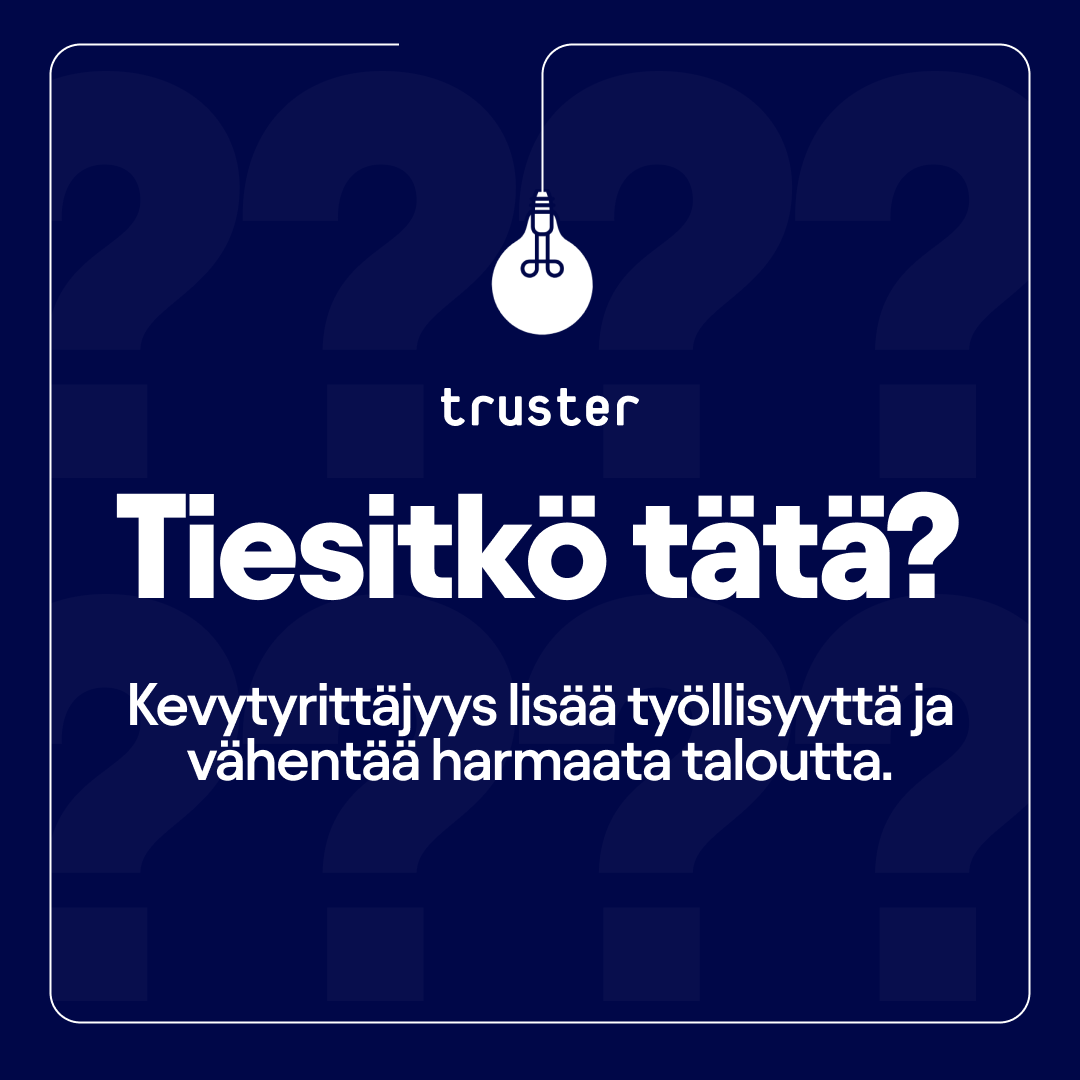 trustercom's tweet photo. Laskutuspalvelu hoitaa kevytyrittäjän puolesta laskutukseen ja verotukseen liittyvät asiat sekä maksaa kevytyrittäjälle korvauksen työstä. 💸
Kevytyrittäjänä kerrytät eläkettä ja verot tulevat hoidetuksi laskutuspalvelun kautta, mikä vähentää harmaata taloutta. 🌪️
#truster https://t.co/4z0edBk1Dn