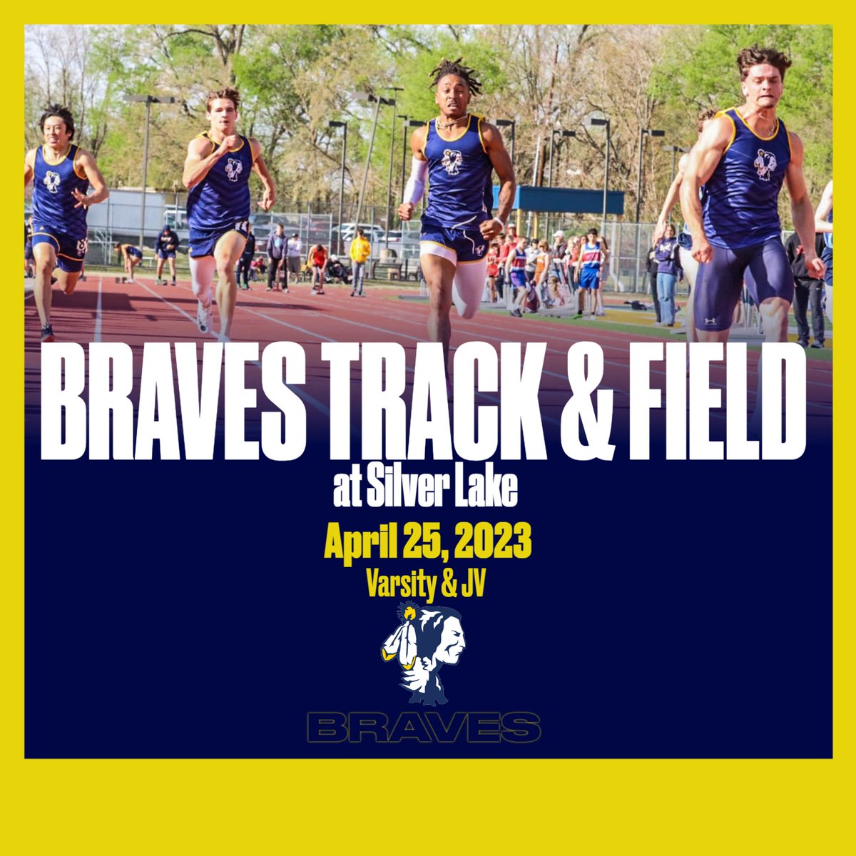 Good luck to the Braves Track and Field team as they compete in Silver Lake today.  GO BRAVES!