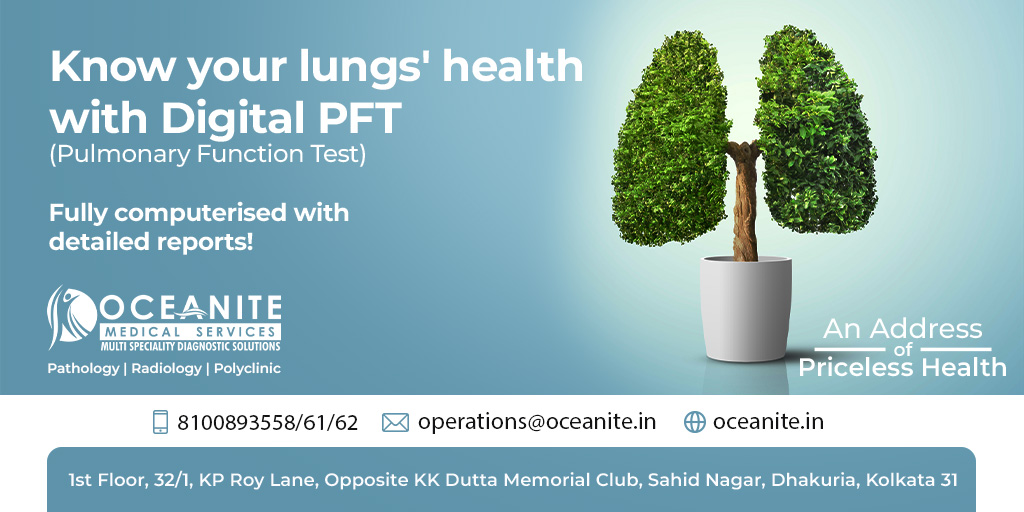 OceaniteMedical's tweet image. Check how well your lungs are functioning with our fully computerised Digital PFT. Book an appointment.
 
#pft #pulmonaryfunctiontest #lungshealth #oceanite #anaddressofpricelesshealth