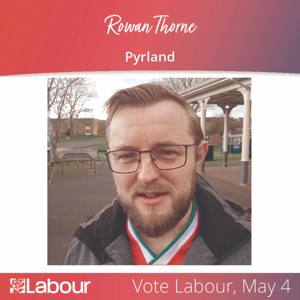 'I live in Pyrland right at the centre of our community and care strongly about making this a safer place to live.' <a href="/labourthorne/">Rowan Thorne 🇺🇦</a> will be a local, hard working town councillor. #VoteLabour #LocalElections