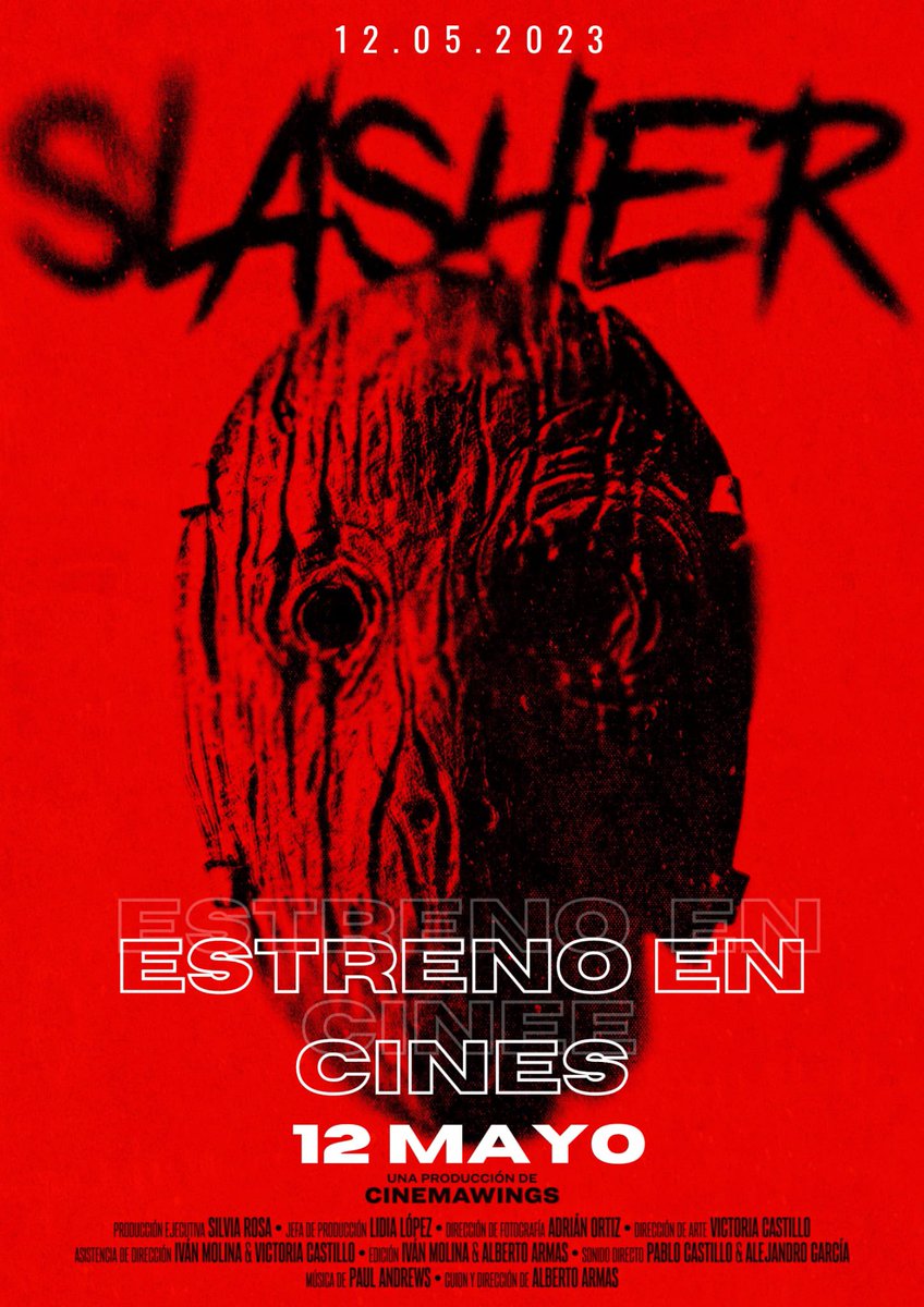 BlanesRafaActor's tweet photo. Muchos me habéis preguntado cuándo podríais ver @slasherpelicula en cines. Pues bien, ESTRENAMOS. Este 12 de mayo estreno en cines de tremendo peliculón. Puedes acompañar al equipo en Córdoba (Cines AXION) y el 13 en El Tablero. Pronto toda la info en el resto del país. https://t.co/ui8iElFEus