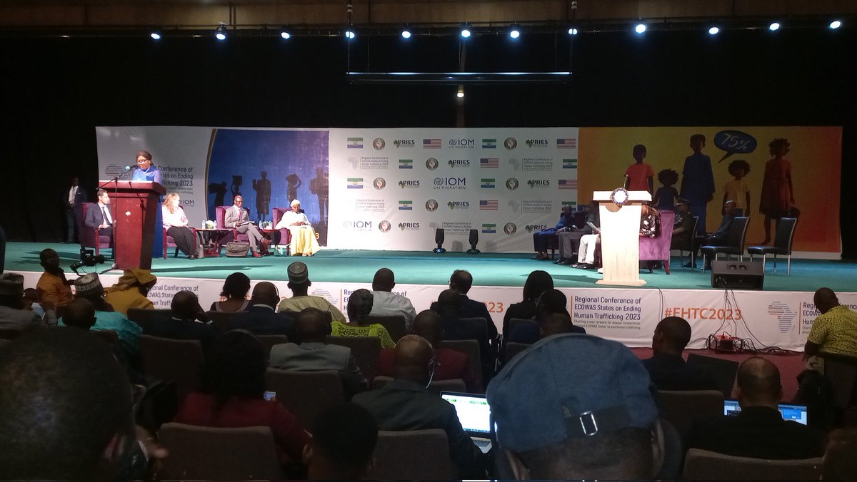 modestekrah's tweet photo. #HumanTrafficking is a global challenge that need global collaboration to combat. @ecowas_cedeao States gathered in #SierraLeone to discuss actions. @altp_guinee project of @expertisefrance &amp; @EU_Commission will share great experiences. #EHTC2023 @ICMPD @solidarite2021 https://t.co/u2xFBwRpCF