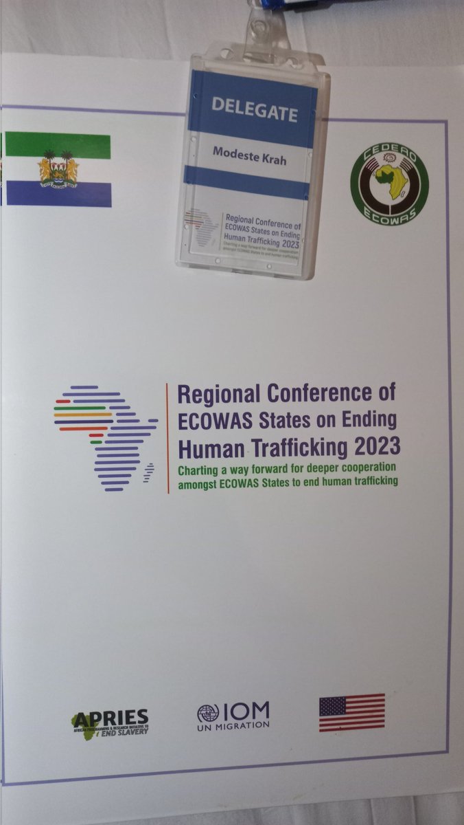 modestekrah's tweet photo. #HumanTrafficking is a global challenge that need global collaboration to combat. @ecowas_cedeao States gathered in #SierraLeone to discuss actions. @altp_guinee project of @expertisefrance &amp; @EU_Commission will share great experiences. #EHTC2023 @ICMPD @solidarite2021 https://t.co/u2xFBwRpCF
