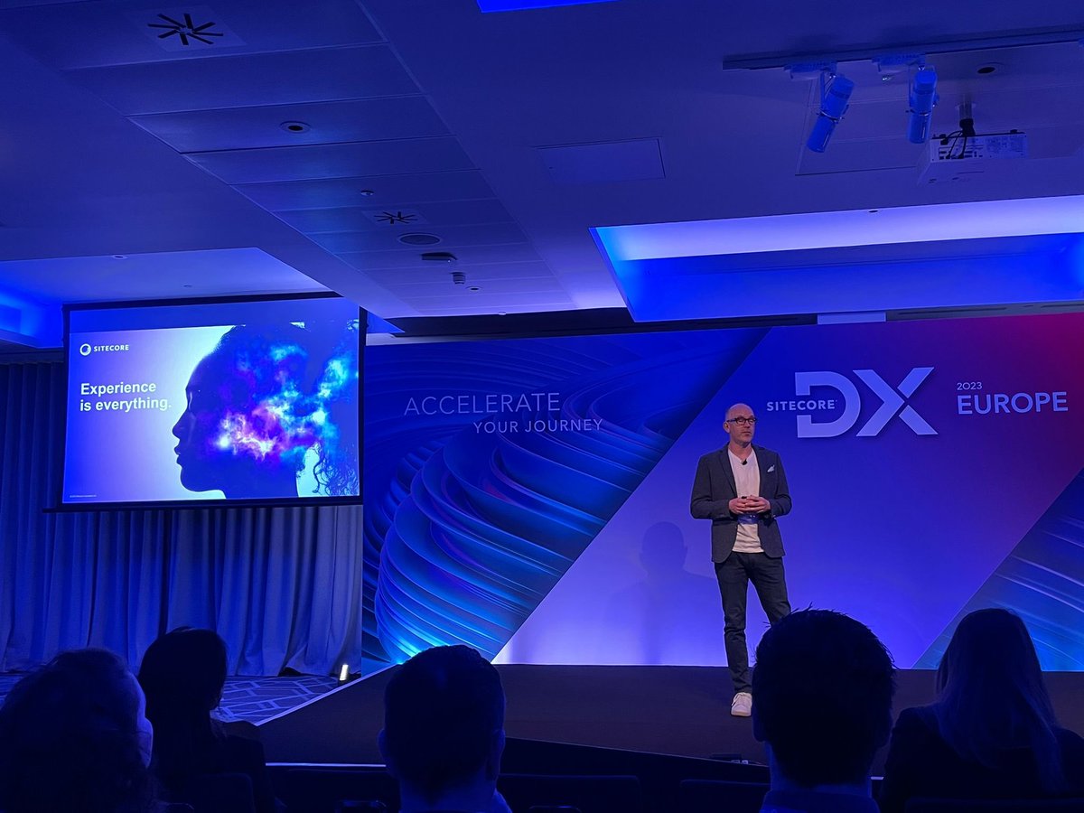 “Customer expectations have never been higher; everybody expects digital interactions to be easy and to engage on the channel they prefer. They want their experience to be fast frictionless and relevant.” – <a href="/daveof/">Dave O'Flanagan</a> has taken the stage at #SitecoreDX in London! #sitecoredxp