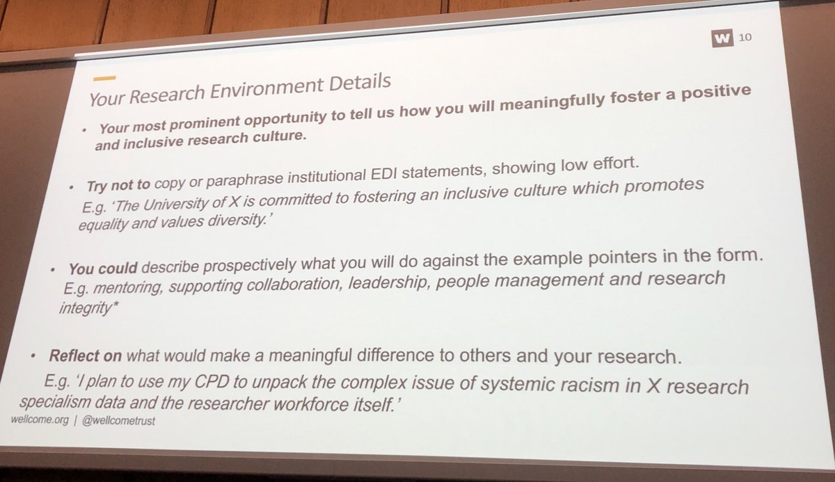 Christi_Fowler's tweet photo. @faith_uwadiae from our Research Environment team now talking through value- and belief-based  approach to reflecting personal experiences when considering applying for #DiscoveryResearch @wellcometrust opportunities https://t.co/UxChBrjbgg