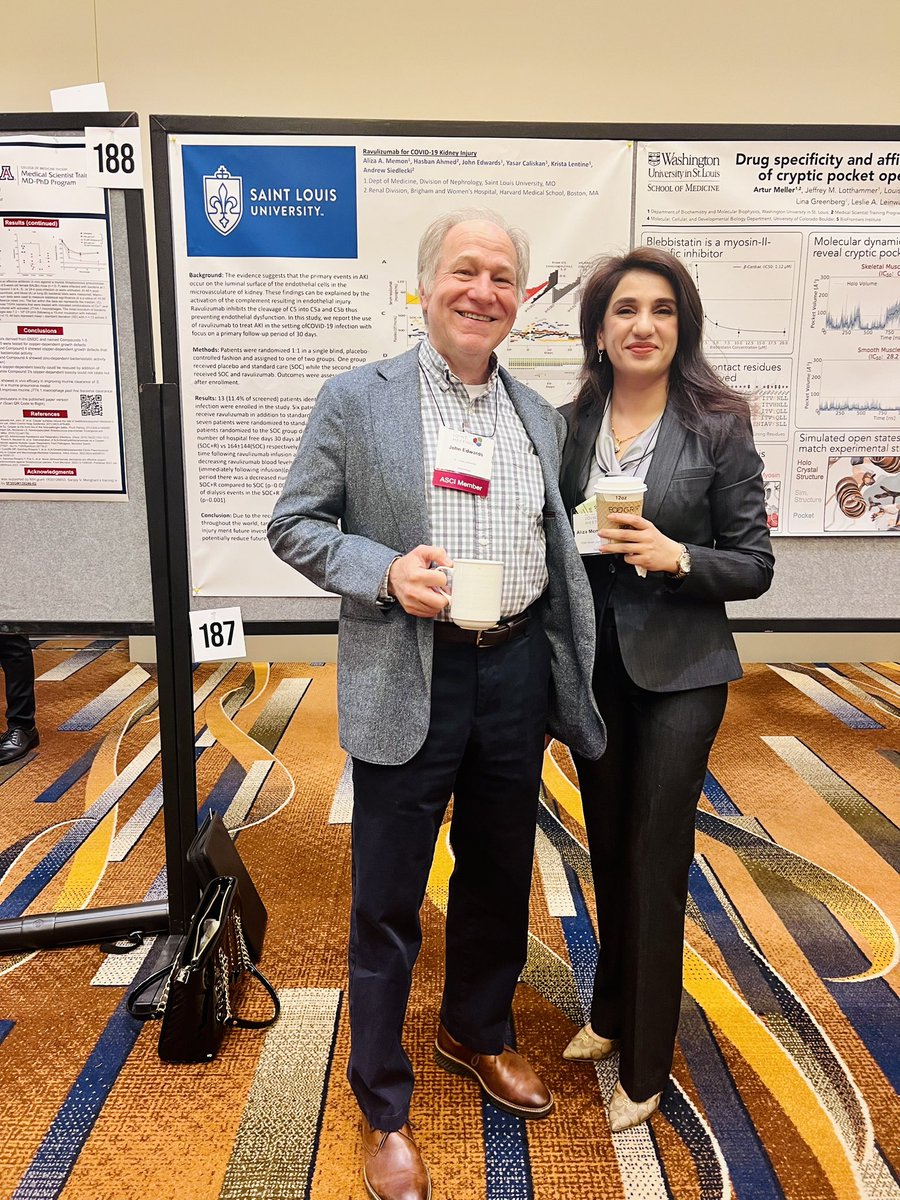 AlizaAnwarMemo1's tweet photo. Honoured to be a part of @ASCI Meeting and present the poster to the leading @Physician scientists.Congratulations to @KristaLentine on being elected as a member of @ASCI. @yasar_caliskan @MaiVoMD @amreshk65373923 @PujarThejeswi @slunephrons @DrBuckholdSLU @RaviNayakMD @im_slu https://t.co/OYoBusLfwE