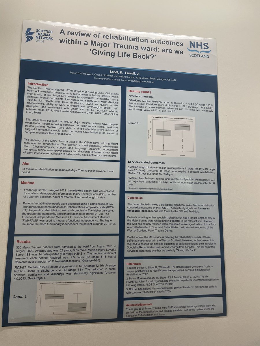 Fantastic morning with <a href="/Carolyncahpo/">Professor Carolyn McDonald</a> visiting @nhsggc #AHPs in #Frailty #AHP Children’s services and Major Trauma Centre. AHPs delivering prehabilitation, rehabilitation, supported early discharge, realistic medicine in action  <a href="/FionaSmithAHP/">Fiona Smith</a> <a href="/MhairiBrandon/">Dr Mhairi Brandon FCSP</a> <a href="/NHSGGC/">NHS Greater Glasgow and Clyde</a>southAHP