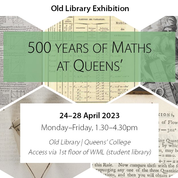 Queens' Library (@queens_lib) on Twitter photo New exhibition opening in Queens' Old Library! 📐
This showcase of mathematical books includes ground-breaking texts by Euclid, Babbage, Bernoulli, Laplace, and many others. The exhibition is open every afternoon this week, and we'll be posting a few highlights along the way... New exhibition opening in Queens' Old Library! 📐
This showcase of mathematical books includes ground-breaking texts by Euclid, Babbage, Bernoulli, Laplace, and many others. The exhibition is open every afternoon this week, and we'll be posting a few highlights along the way...
