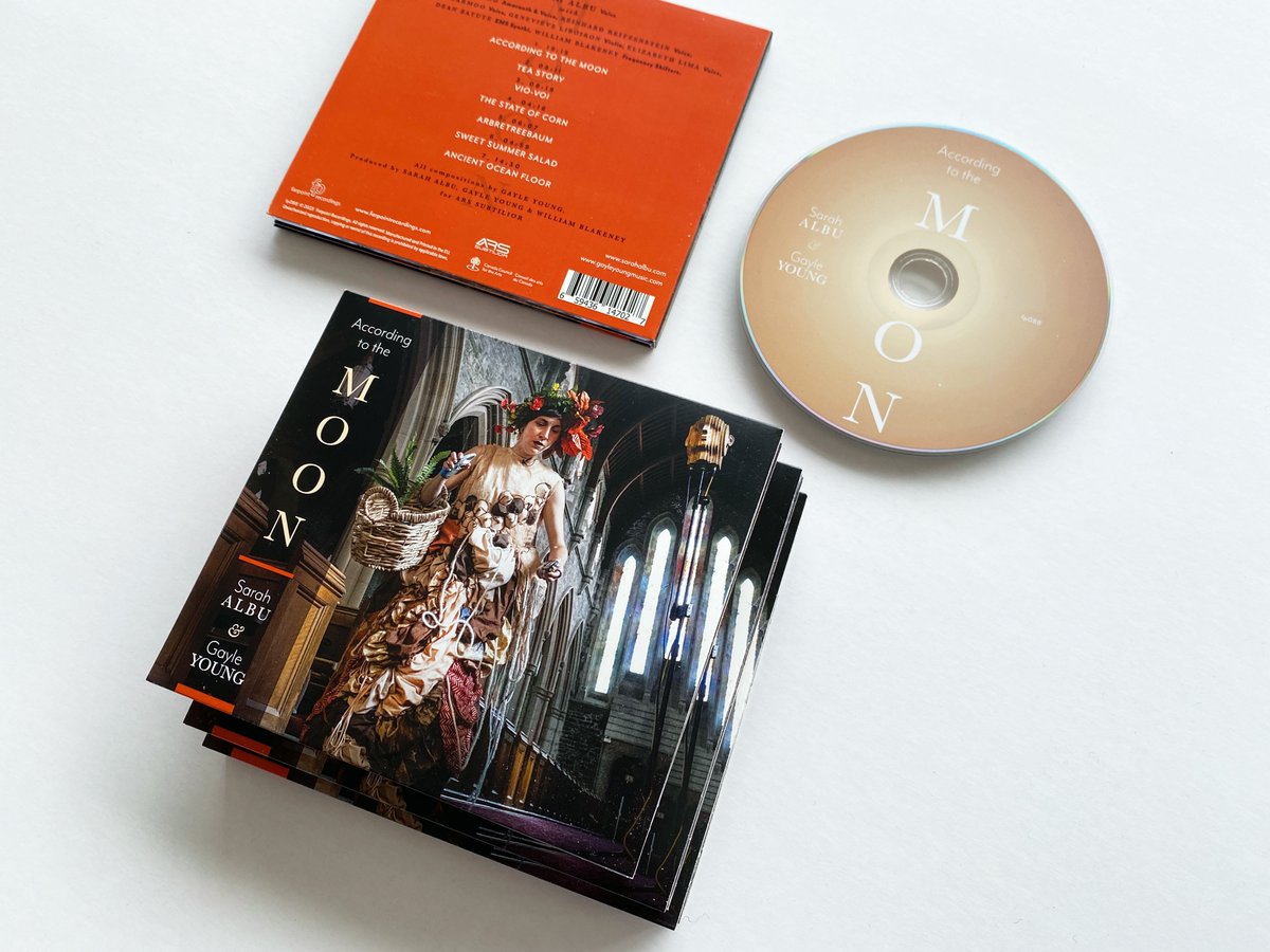 Available to pre-order now!
According To The Moon, a new CD by Sarah Albu &amp; Gayle Young

Shipping 19th May 2023 

#gayleyoung #SarahAlbu #soundart #fieldrecording #newmusic #experimental #electronic #canada #sound #vocal
