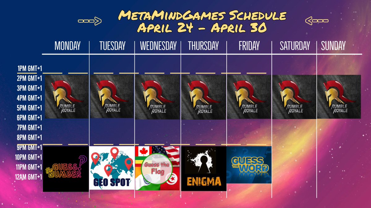 Games of the week!

Come compete and take the 1st place in the leaderboard for a chance to win NFTs 😉

#nft #playtoearn #web3gaming #think2earn