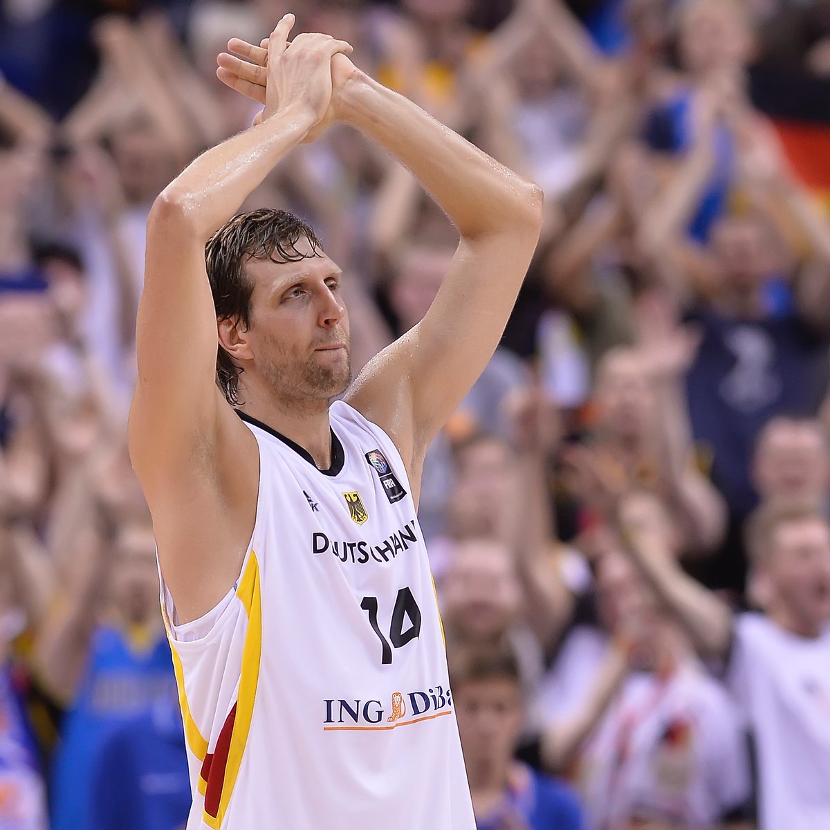 FIBAWC's tweet photo. Dirk Nowitzki will be joining on stage to perform the Draw! 🔥 🤩 

#FIBAWC x #WinForAll https://t.co/obGRG0OWcz