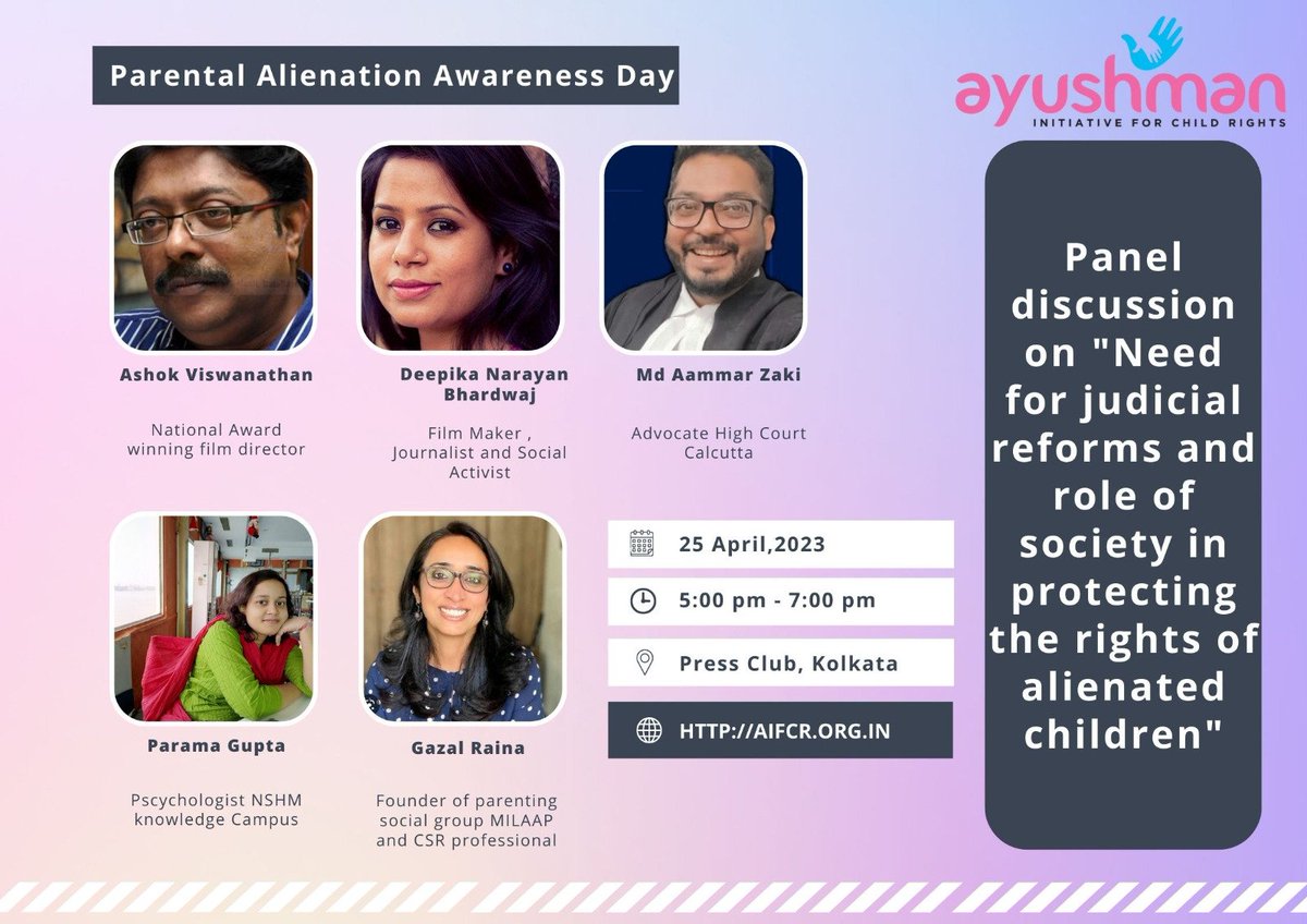 Discussing #ParentalAlienation with this esteemed panel today at 5PM 

Join if interested
meet.google.com/afk-tkmz-exg?h…

#HaaraNahi #parentalalienationawareness