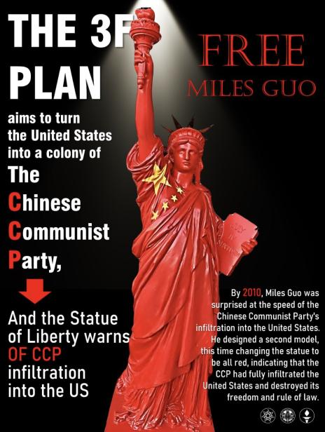 nf643sc's tweet photo. We strongly protest the corruption inside the Department of Justice (DOJ), and the collusion between traitors in the DOJ and the Chinese Communist Partv (CCP).  
我们严重抗议司法部（DOJ）内部的腐败，以及司法部的叛徒与中共的勾结。 
#3FPLAN  #freemilesguo #freeyvettewang https://t.co/Q9hI6e1WgZ