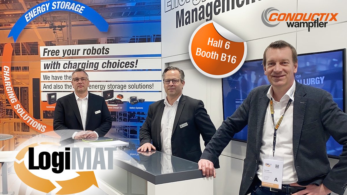 CxW_Global's tweet photo. Get in touch with our #Intralogistics team at the @LogiMAT_Messe 2023. Our experts are ready for your visit in Hall 6 Booth B16. Learn more about the use of #ChargingSolutions for #MobileRobots (#AMRs, #AGVs) that allow them to recharge batteries with our #ChargingTechnologies. https://t.co/AUUSC5W8MZ