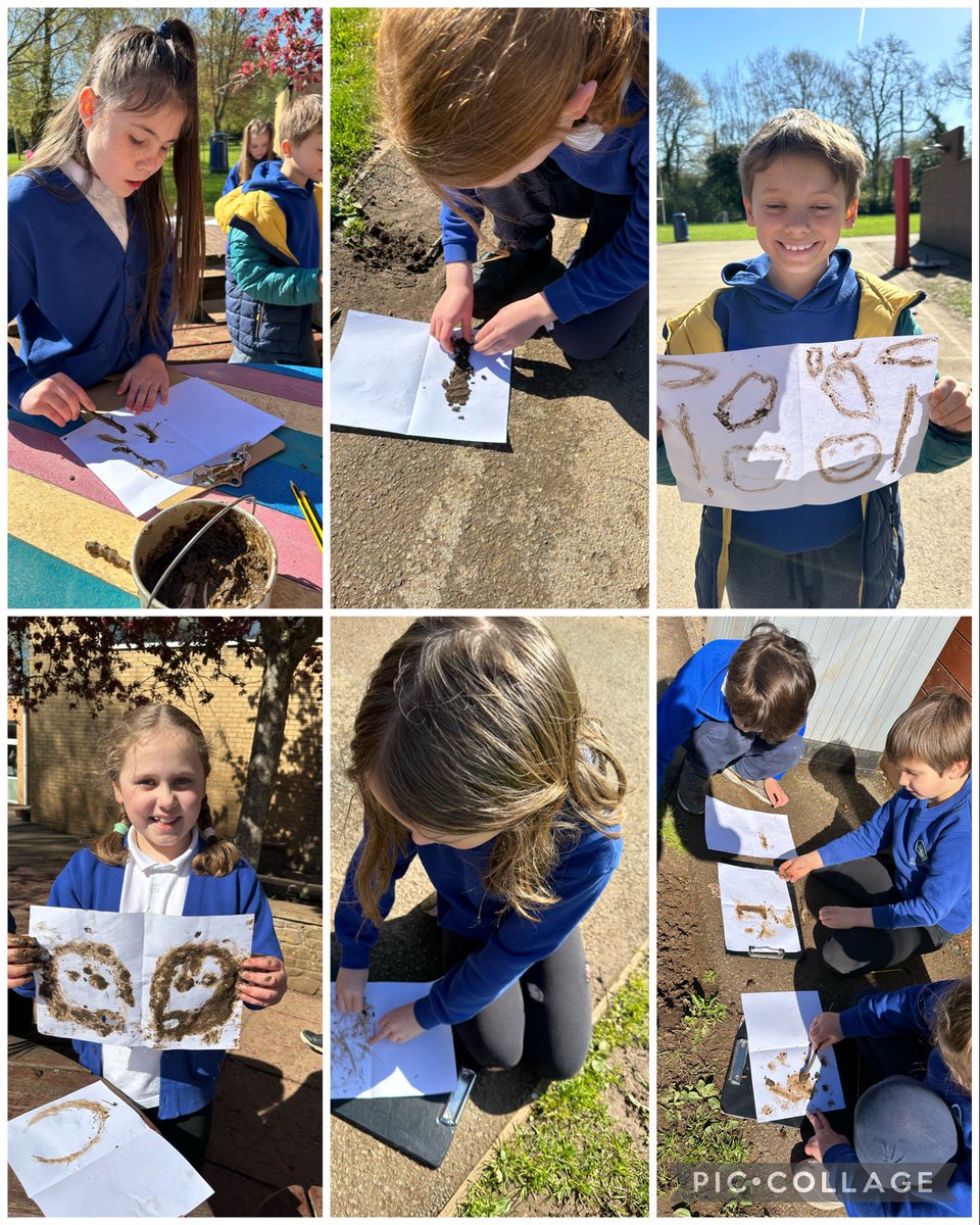 gilwern_school's tweet photo. #GilwernYear4 have enjoyed developing their understanding of symmetry by heading outdoors! We have found items with both horizontal and vertical lines of symmetry, we also enjoyed painting with sticks and mud to reflect patterns by folding paper!🍃#OutdoorLearning #MathsNumeracy https://t.co/gwJsEgUDAa