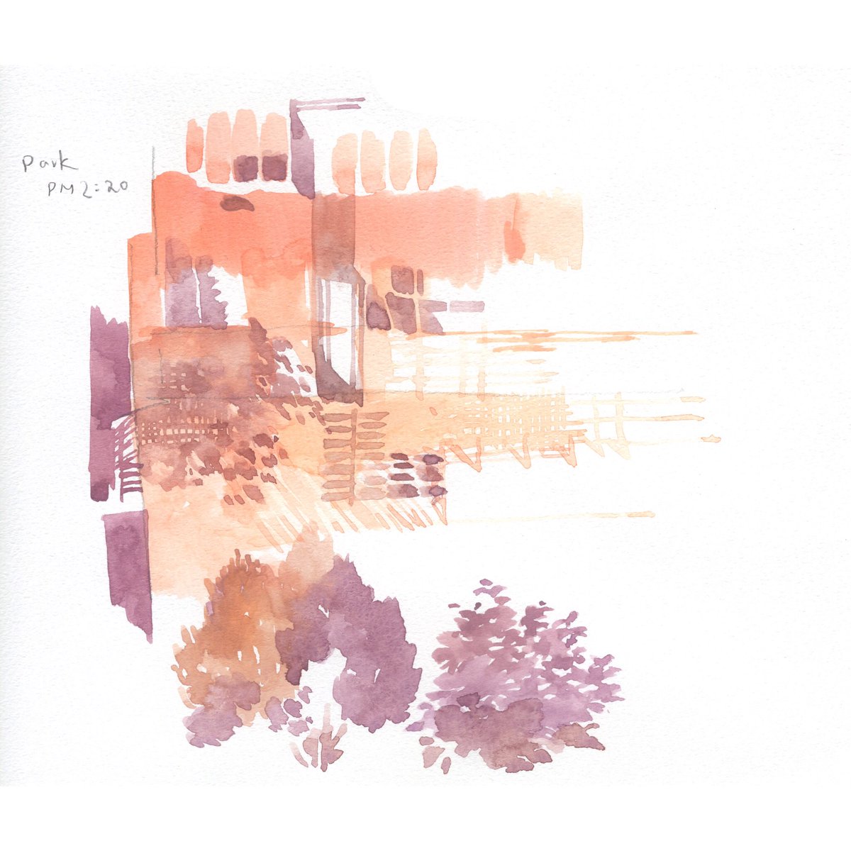 ninninooo's tweet photo. #Watercolour #park https://t.co/avKENVAfT3