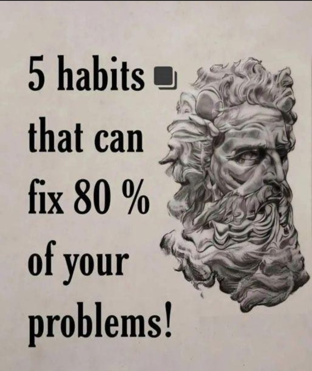powerbeastt's tweet photo. 5 Habits That Can Fix 80% Of Your Problems:

//Thread// https://t.co/81cbcG5hS2