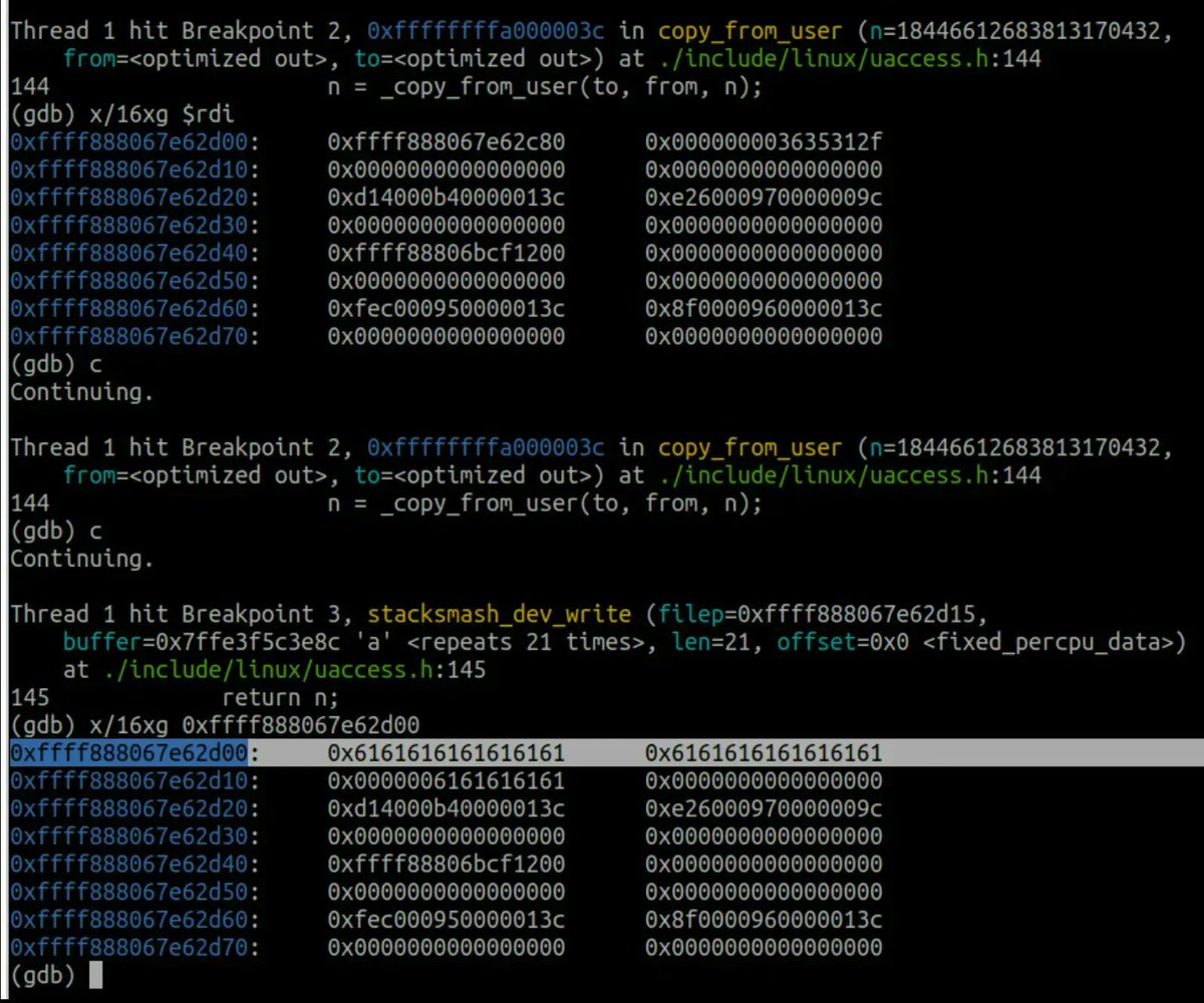 0xor0ne's tweet image. Excellent introduction to Linux kernel exploitation
Series by @k3170Makan
Debugging with QEMU: blog.k3170makan.com/2020/11/linux-…
Stack Overflows: blog.k3170makan.com/2020/11/linux-…
RIP control: blog.k3170makan.com/2021/01/linux-…
#cybersecurity