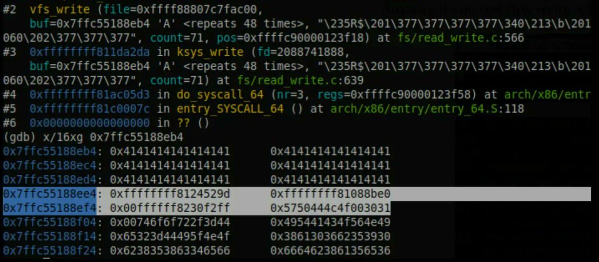 Excellent introduction to Linux kernel exploitation Series by @k3170Makan Debugging with QEMU: blog.k3170makan.com/2020/11/linux-… Stack Overflows: blog.k3170makan.com/2020/11/linux-… RIP control: blog.k3170makan.com/2021/01/linux-… #cybersecurity