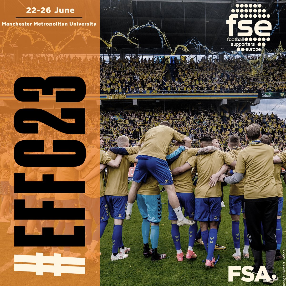 Fans from across Europe will be descending on Manchester this summer to talk about the future of the game at the European Football Fans' Congress.

Register now & get involved: thefsa.org.uk/news/effc23-re… #EFFC23