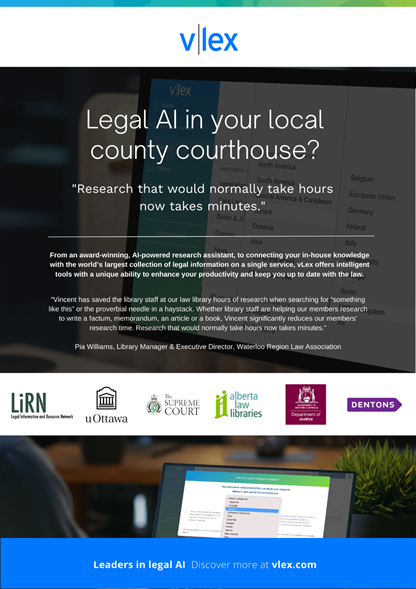 vLex Canada (@vlexcanada) on Twitter photo In May, join <a href="/LIRN_Inc/">LIRN - Legal Information and Resource Network</a> for a series of webinars focusing on vLex's award-winning, AI-powered research assistant, Vincent AI. The first session will be taking place on Wednesday, May 3rd, at 2:00 PM Eastern Time. Register for free here: loom.ly/bl5-S9k In May, join <a href="/LIRN_Inc/">LIRN - Legal Information and Resource Network</a> for a series of webinars focusing on vLex's award-winning, AI-powered research assistant, Vincent AI. The first session will be taking place on Wednesday, May 3rd, at 2:00 PM Eastern Time. Register for free here: loom.ly/bl5-S9k