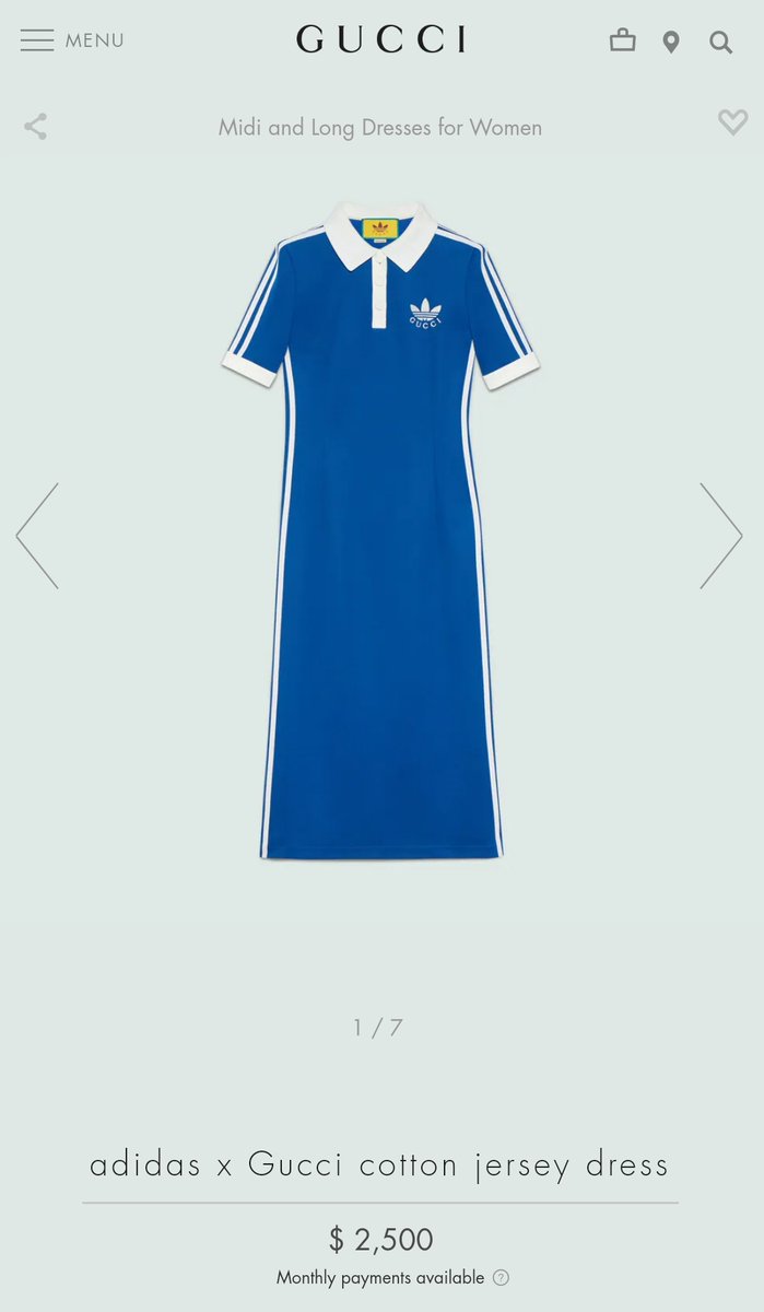 Sana wearing adidas  Gucci cotton jersey dress and the wardrobe team seem  to make a modification as the original product doesn't have the slit up the  side