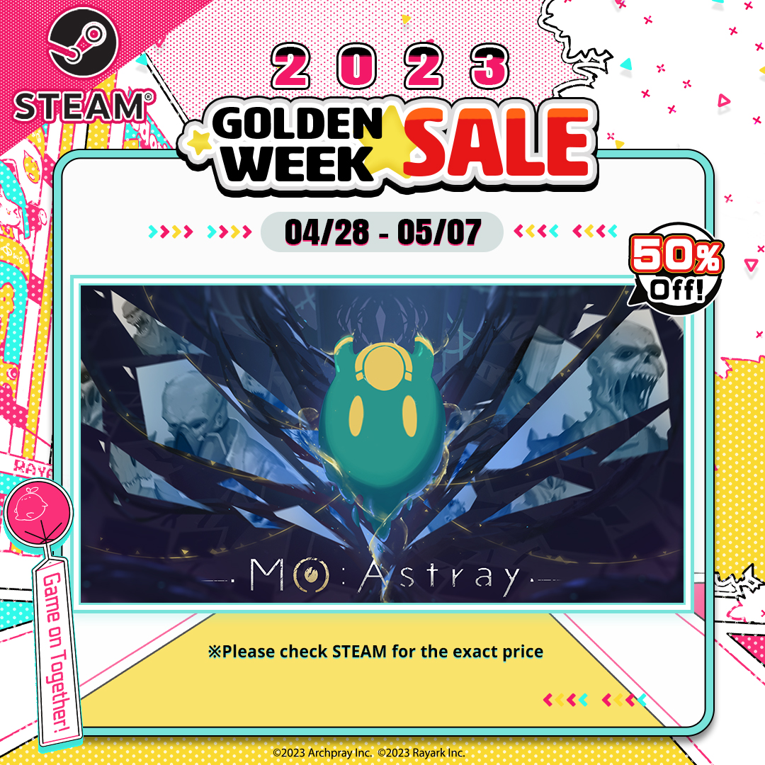 [Steam] ⭐2023 ゴールデンウィーク特別セール⭐
⏰期間：2023/04/28 - 2023/05/07
🎊内容：期間限定50%OFF

自分のなぞ解き力にチャレンジ！
さっそく手に入れましょう！

※セール価格に関する詳細はプラットフォームにてご確認ください