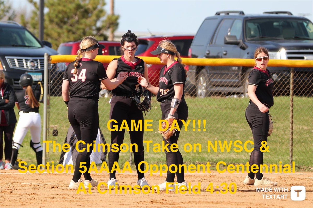 🍁🍁GAME DAY 🍁🍁
A NWSC &amp; Section 5AAAA matchup at Crimson Field vs Centennial 4:30 Start! #oneatatime #herewego <a href="/MGActivities/">Crimson Activities</a>