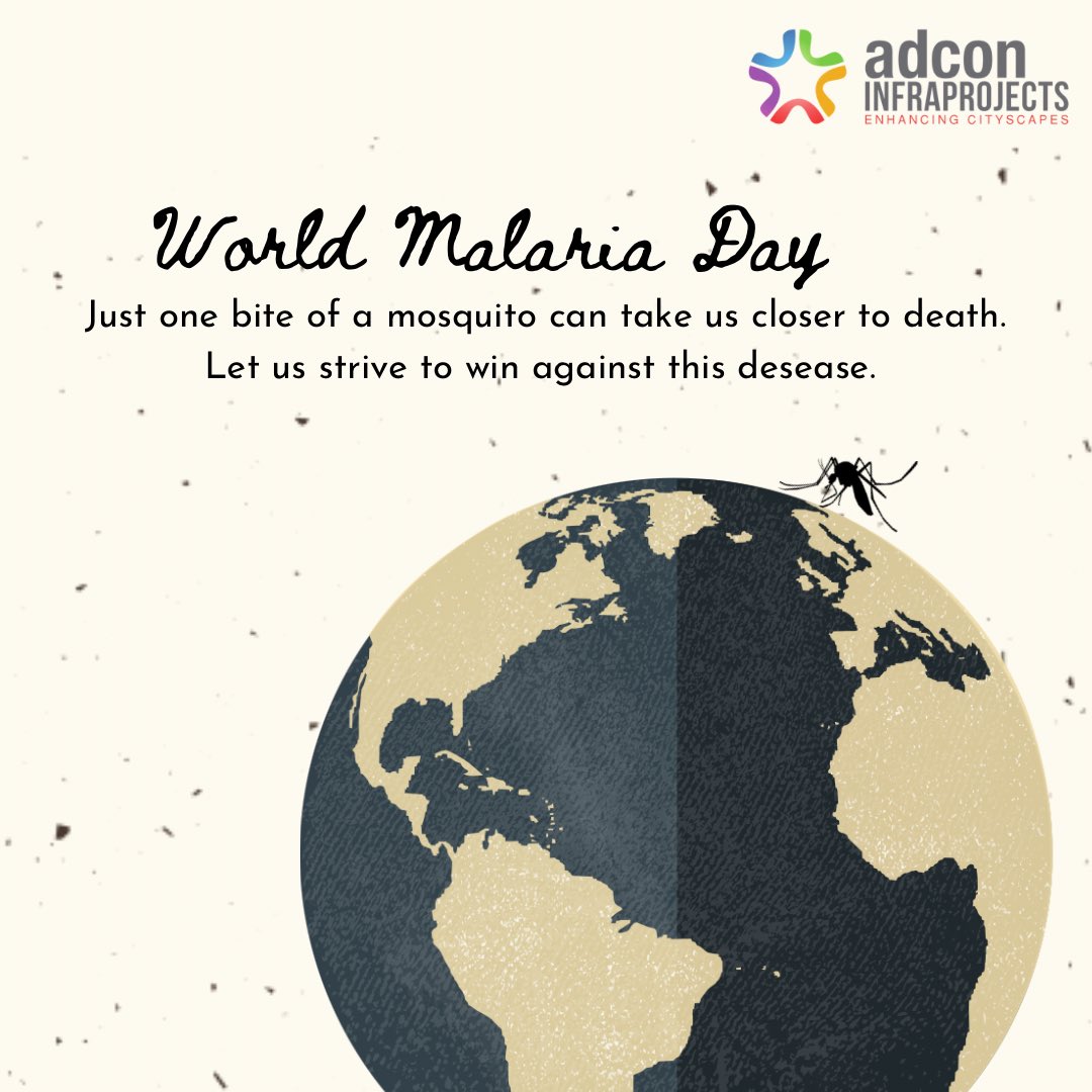 Adcon_infra's tweet photo. World would be such a better place without dengue and malaria. Let us strive for that kind of world. We have to come together to make our planet free. #worldmalariaday

#adconmeridian #adconfamily #teamadcon #redevelopment #brandadcon #enhancingcitiscapes #realestatestyle https://t.co/OmiATDjQEt