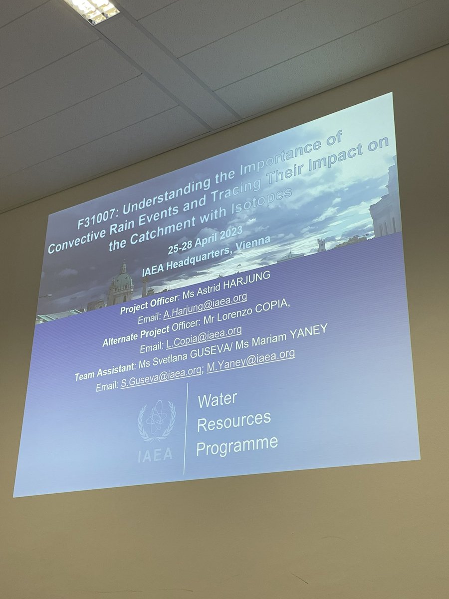 Great to be part of this first RM where we’ll be discussing about water stable isotopes and convective rain events <a href="/iaeaorg/">IAEA - International Atomic Energy Agency ⚛️</a> <a href="/comunidadUNACR/">UNACostaRica</a>