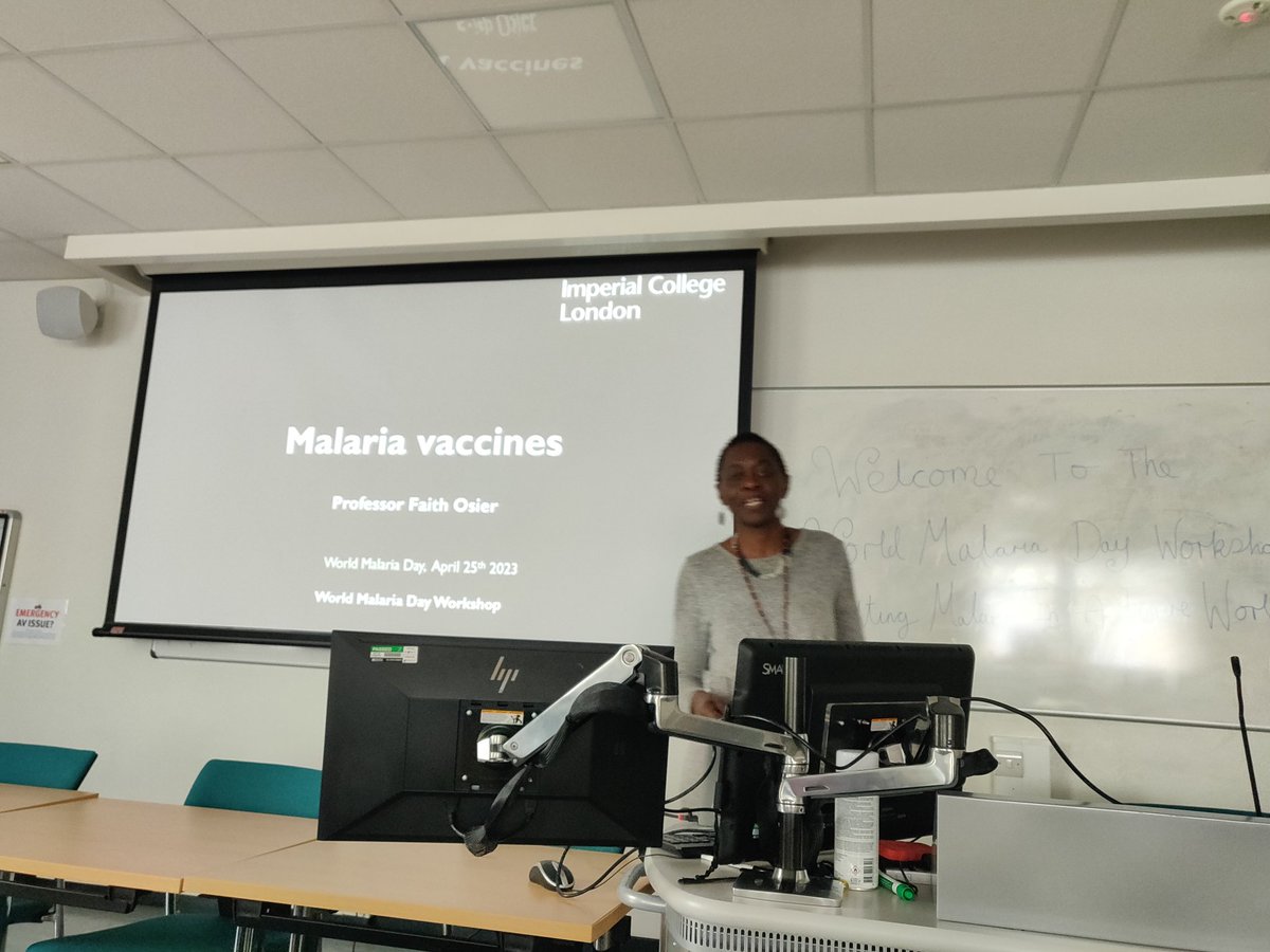 Aubrey Cunnington (@acunningid) on Twitter photo What a treat to have <a href="/FaithOsier/">Faith Osier</a>, director of <a href="/Inst_Infection/">Institute of Infection</a> <a href="/imperialcollege/">Imperial College London</a> , explaining the latest on #Malaria #immunology and #Vaccines <a href="/ICE_Malaria/">Imperial College Malaria Network</a> #WorldMalariaDay symposium. #vaccines and #monoclonals becoming important new tools to reach #ZeroMalaria What a treat to have <a href="/FaithOsier/">Faith Osier</a>, director of <a href="/Inst_Infection/">Institute of Infection</a> <a href="/imperialcollege/">Imperial College London</a> , explaining the latest on #Malaria #immunology and #Vaccines <a href="/ICE_Malaria/">Imperial College Malaria Network</a> #WorldMalariaDay symposium. #vaccines and #monoclonals becoming important new tools to reach #ZeroMalaria