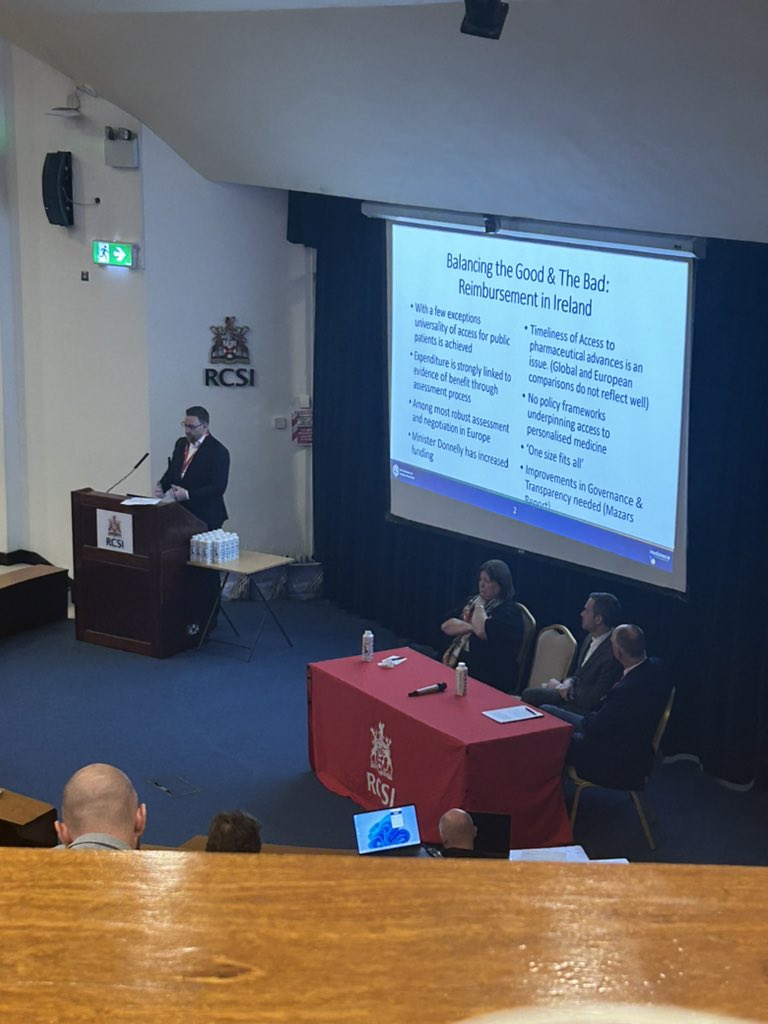 Jim McGrath, IPHA is the last speaker before lunch, talking about driving innovation in pharmaceutical research and wrapping up a great morning at the RCSI National Healthcare Outcomes Conference. #healthoutcomes #pharmaceuticals #healthresearch