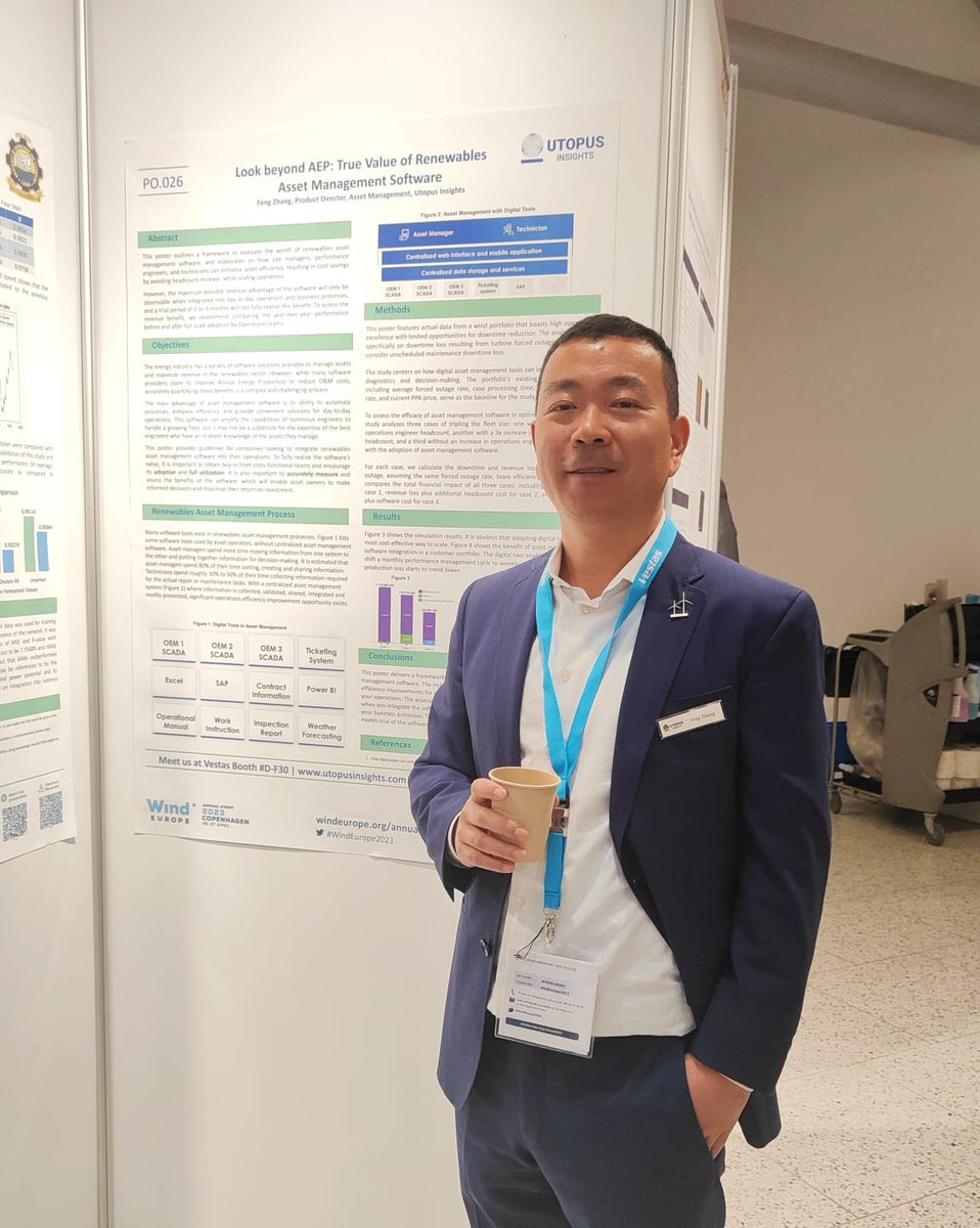 AEP is important in renewables asset monitoring, but let's not forget about the other valuable aspects of #RenewableEnergy asset management. Join Feng Zhang for a poster presentation on the importance of accurate renewables asset management software at #WindEurope in Copenhagen.