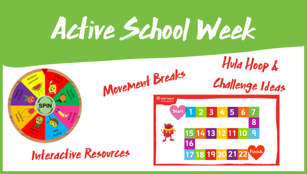 Irishheart_ie's tweet photo. Happy Active School Week to all schools taking part! We’re happy to be supporting @activeflag with lots of ideas for movement in the classroom and beyond #ASW23 @Education_Ire @roinnslainte @HealthyIreland https://t.co/Mlh4tMLN0q https://t.co/00NQJtTwqH
