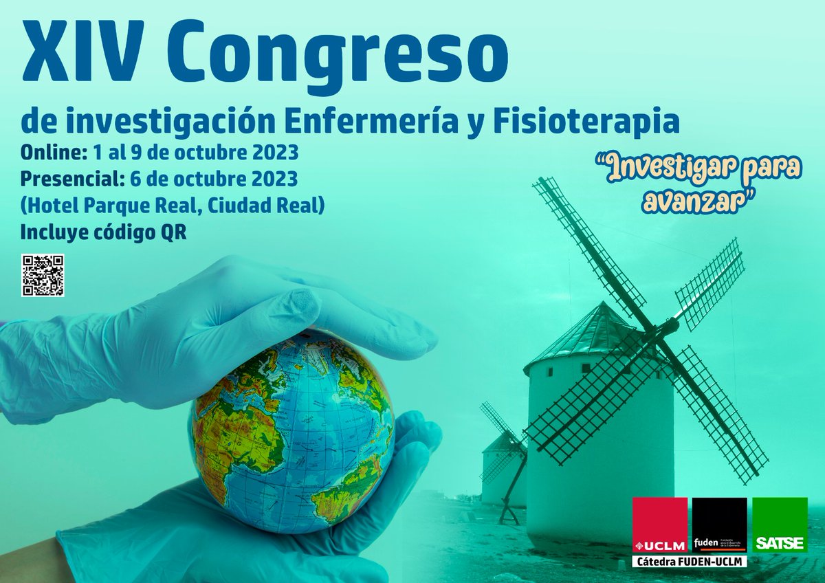 Ya somos más de 200 inscritos
¿Te lo vas a perder? 😉
Consulta las bases y condiciones de envíos en la web del congreso: congresosatsecr.es
Inscripciones y envíos de trabajos hasta el 15 de junio en la web: cursos.satse.es/ciudadreal
