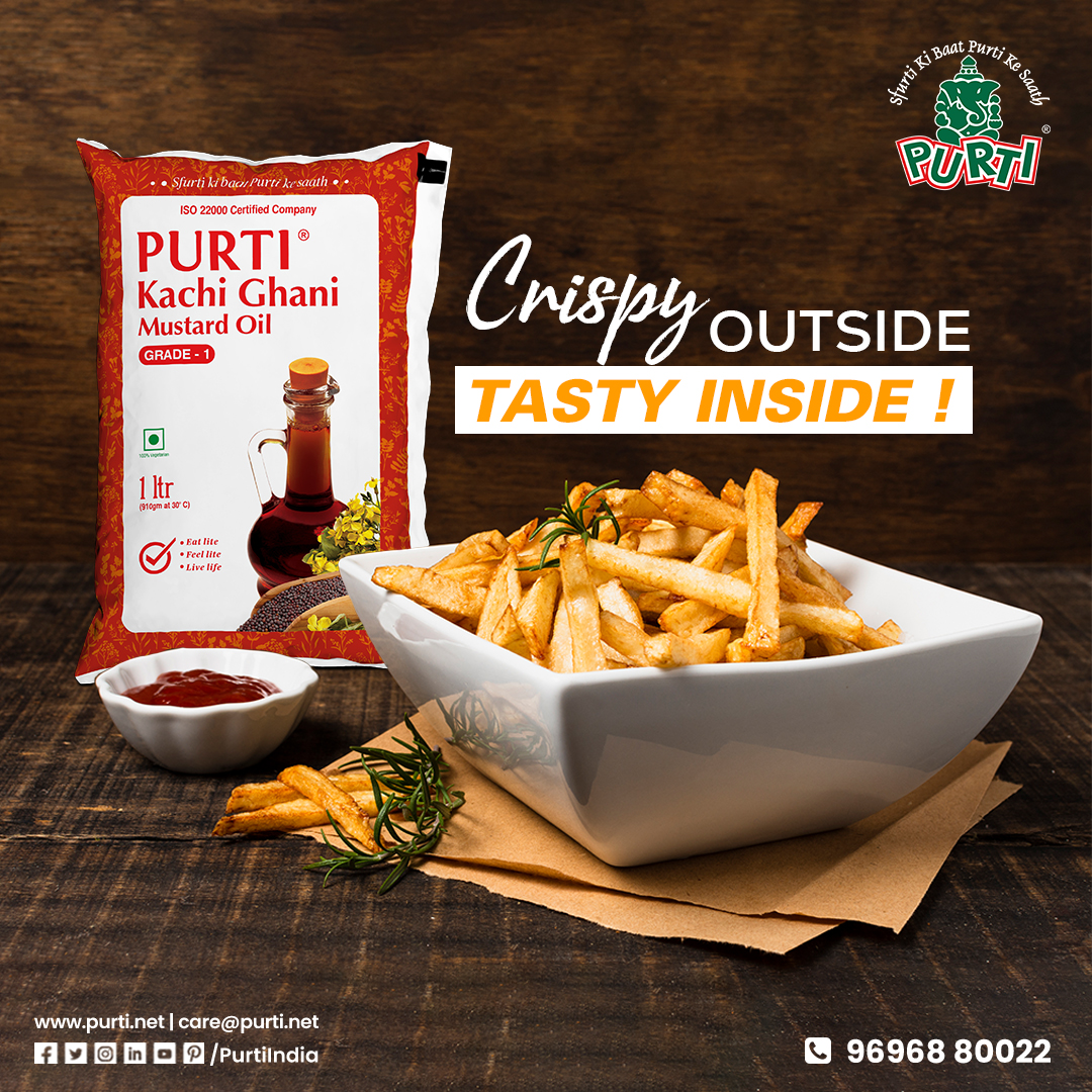 PurtiIndia's tweet photo. ๐๐ด Experience the perfect crunch and flavor with ๐๐ฎ๐ซ๐ญ๐ข ๐๐๐๐ก๐ข ๐๐ก๐๐ง๐ข Mustard Oil, the ideal choice for all your frying needs.๐
For Distributorship: https://t.co/xRD0L2NMXe
#Purti #EdibleOil #CookingOil #PurtiKachiGhani #kachighanioil #Crunchy #FriedDish #Fried https://t.co/yNNvqUU5Bh