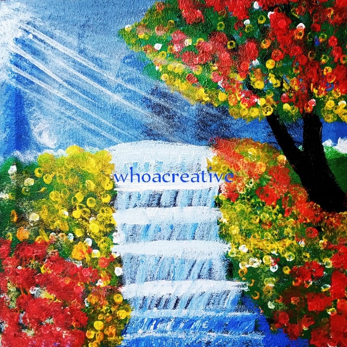 Landscape painting/Acrylic painting/Painting on canvas/Simple and Easy#painting#acrylic#painting on canvas#landscape#artwork#artist#amazing#colorful#artist life#art#acrylicpaint#paintoncanvas#paintingontweeter#reels2023#reelsviral#reelsontweeter#reels#paintingoftheday#waterfall