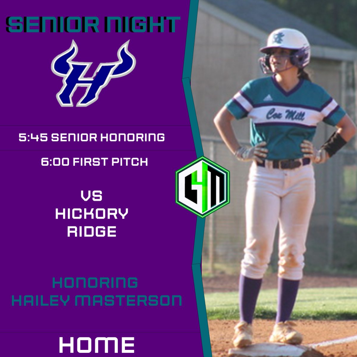 Big game against Hickory Ridge tonight at home and...... SENIOR NIGHTTTTT!!! Come out and support us and honor Hailey for her senior year :)