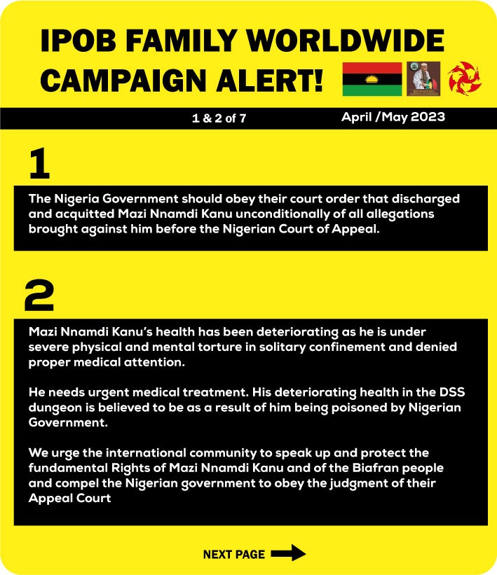 Jimsamson22's tweet photo. #Nigeria government should obey their court order that discharged and Acquitted  Mazi Nnamdi Kanu @whitehouse @cspan @SenateFloor @POTUS @congressdotgov @UNHumanRights @ForeignChinese @UN_Spokesperson @africaunion @EU_Commission 
@mfa_russia @UKParliament  
@real_IpobDOS https://t.co/vBNWd3nerD