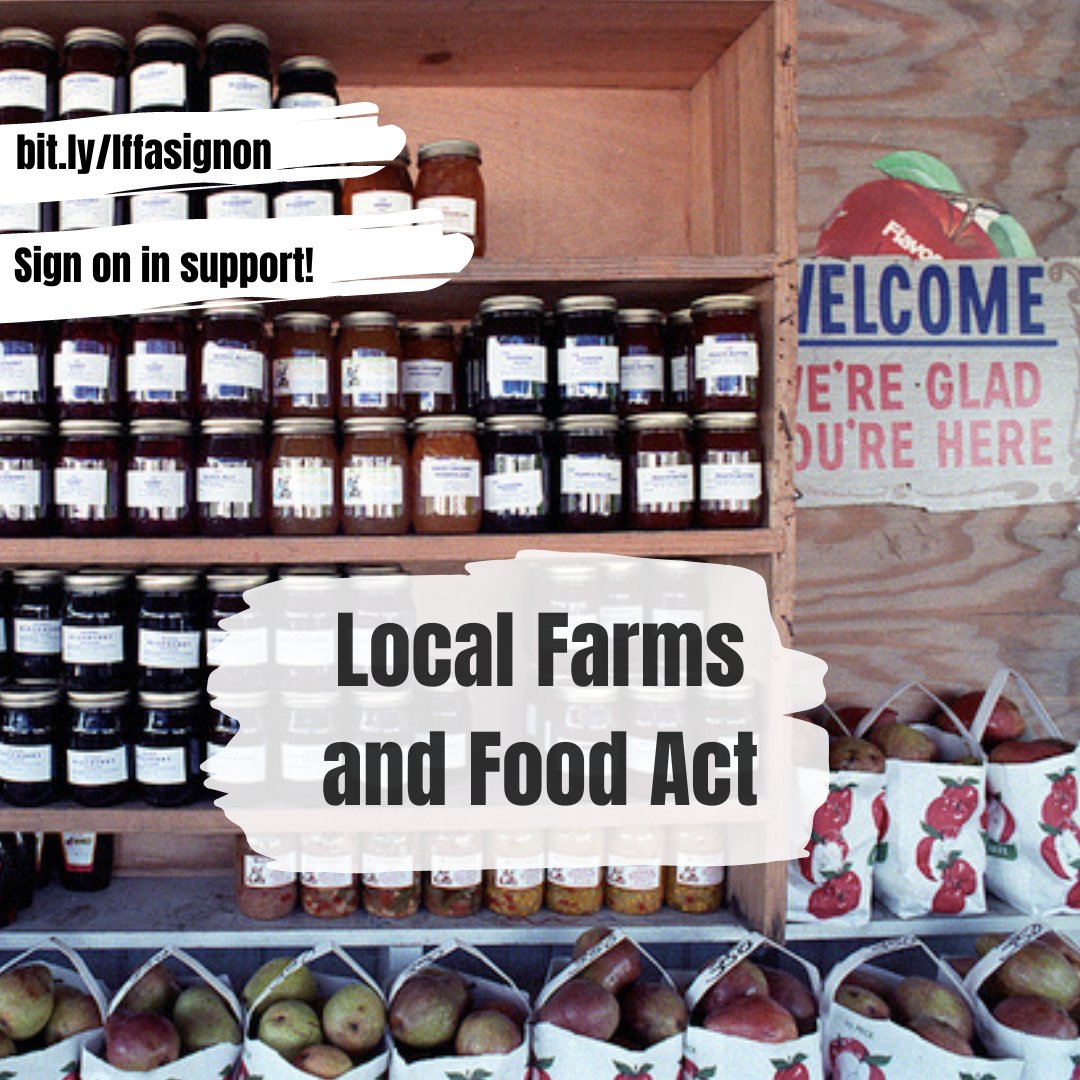 sustainableag's tweet photo. 🍎Let’s work together to build support for the Local Farms and Food Act! This bill will strengthen our local food economies with new markets, stronger infrastructure &amp; healthy foods! #LFFA #localfood #nutritionincentives https://t.co/I9xPRpqNGg
