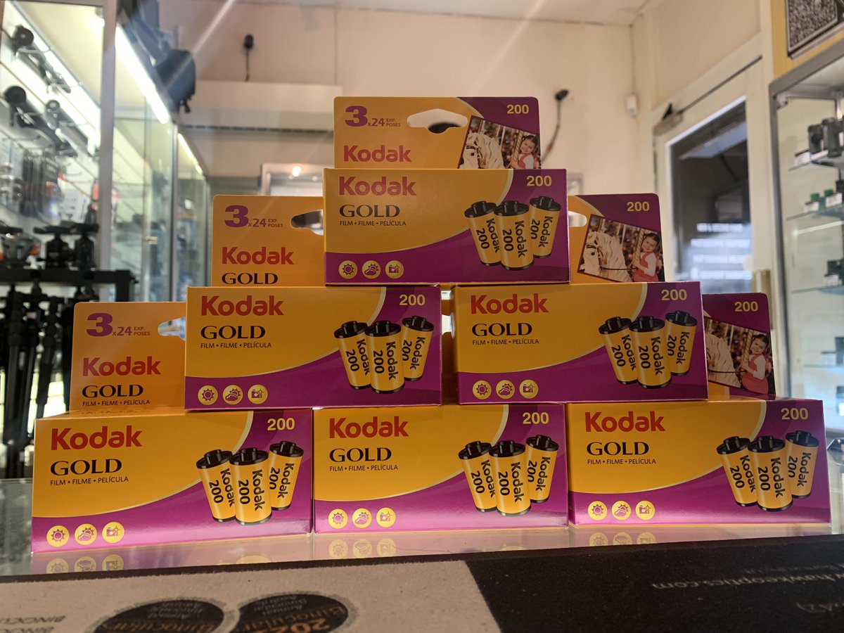 mccameras's tweet photo. Right folks get your skates on we have cheaper color film in stock…..a very small amount of this, £9.99 per roll or £27 for the box. It will not last long. https://t.co/Ulpmni2dQu