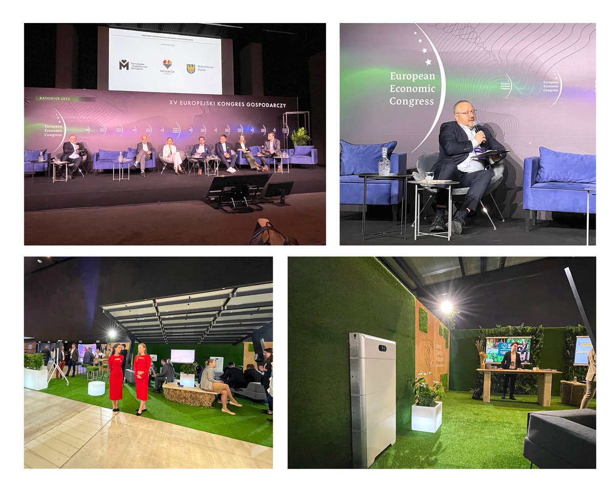 PolskaHuawei's tweet photo. Trwa @EECKatowice.
Nasi eksperci biorą udział w panelach dyskusyjnych. Goście strefy zielonej energii #Huawei mogą obejrzeć nasze najnowsze rozwiązania #PV i #DigitalPower oraz najbardziej innowacyjne projekty polskich eko-startupów z II edycji #HuaweiStartupChallenge. 

#EEC2023 https://t.co/aOSg5AslRk