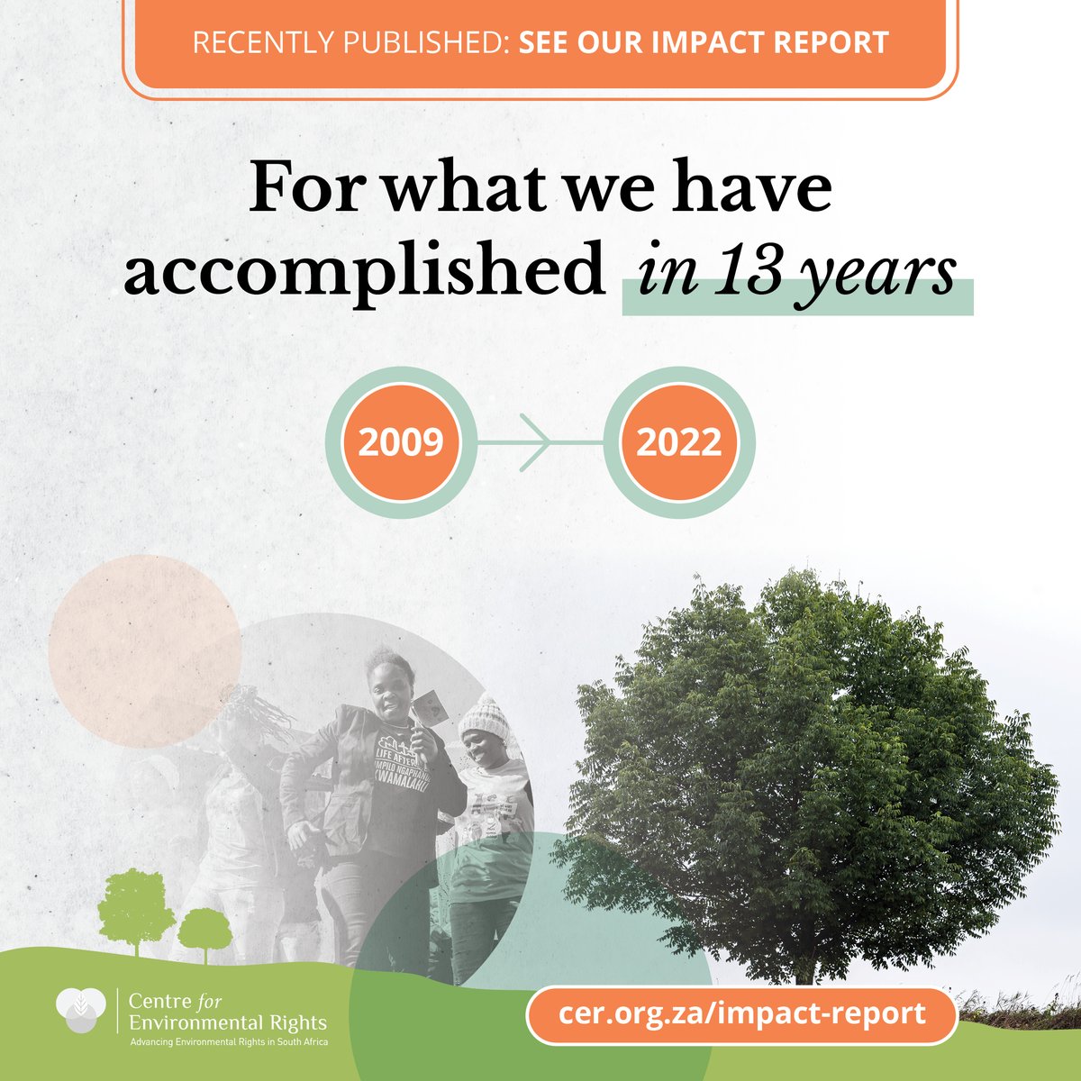 Our new impact report, reflects on our achievements over the past 13 years and celebrates our vision for the future: to contribute to a vibrant and growing environmental and climate justice movement in South Africa. Read more cer.org.za/Impact-Report