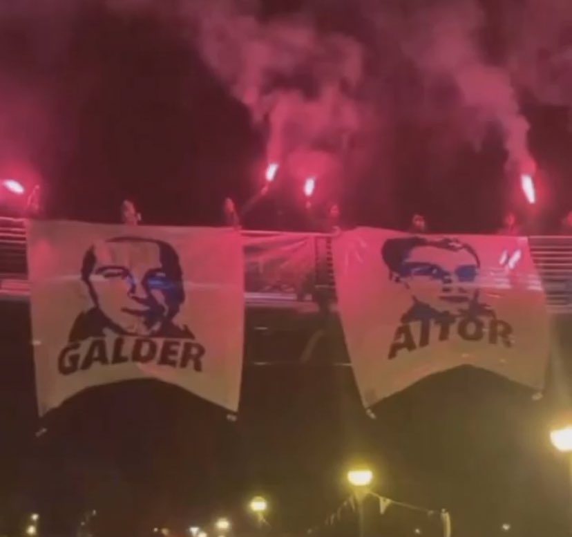 🚨 🚨Muntai baten aurrean aurkitzen gara,  Euskal Gazteria zigortu eta kriminalizatu besterik ez dute egiten. 

Aitor eta Galder bihartik aurrera edozein momentutan espetxeratuak izan daitezke, ez ditugu bakarrik utziko, haiekin gaude eta egongo gara‼️

AITOR ETA GALDER ASKE!