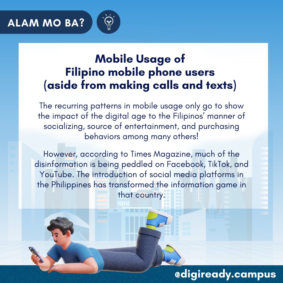 digireadycampus's tweet photo. Naging pangangailangan na nga ba talaga ang cellphone sa kasalukuyang panahon?

Ang dating mga liham ay nadadaan na lang sa text habang ang pagpunta sa mga bilihan ay napadali na rin ng online shopping. Gaano kalaki na kaya ang pinagbago ng ating buhay buhat ng teknolohiya? 🤔💭 https://t.co/jPEMbyB3Uz