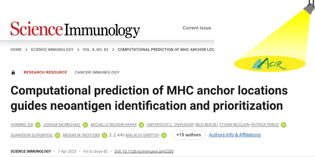 SPOTLIGHT: To improve neoantigen prediction methods,  @obigriffith @WashUOnc @malachigriffith conducted a systematic in silico analysis, buttressed with structural analysis and binding measurements, to identify and score HLA anchor positions for [...] 👉 bit.ly/3A1pUuA