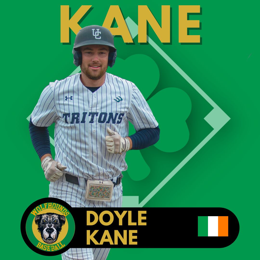 IABSociety's tweet photo. Meet the Irish Wolfhounds: Doyle Kane!

Details: https://t.co/xtkfh4Edho

On June 17, the Wolfhounds will take the field at Clover Stadium in Rockland County, NY! Tickets are on sale now: https://t.co/DuMbs0fym3

#Ireland #Wolfhounds #IrishBaseball #IRLWBC @doylekane1 @UCSDbsb https://t.co/OL8ZzLuys3