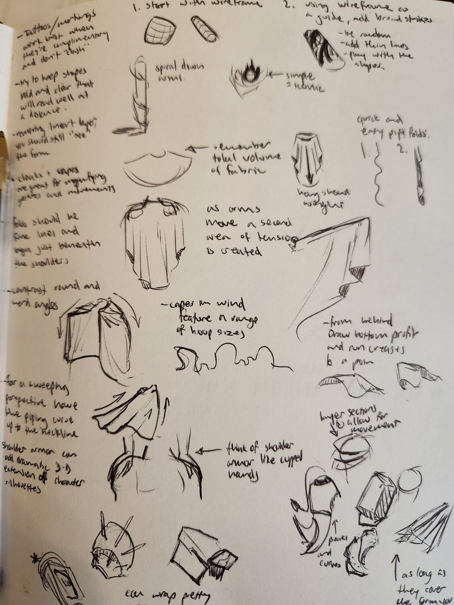 heroinstitute's tweet photo. Finally gettin back into #HowToThinkWhenYouDraw by @etheringtonbrothers. This time was the logical progression of tattoos, cloaks, should armor, and so forth in that fashion
#drawing #art #practice #wetalkingboutpractice #tattoos #cloaks #shoulderarmor #sketchbook #homework https://t.co/Sxm7l0Y6lU