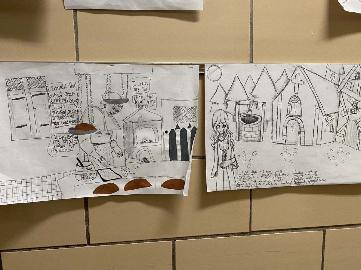 OlmstedSouth's tweet photo. Fantastic student work from Mr. Daniel’s 7th graders showcasing their leaning about the Middle Ages. #STEAMatOAS https://t.co/rleVCRA5Gw